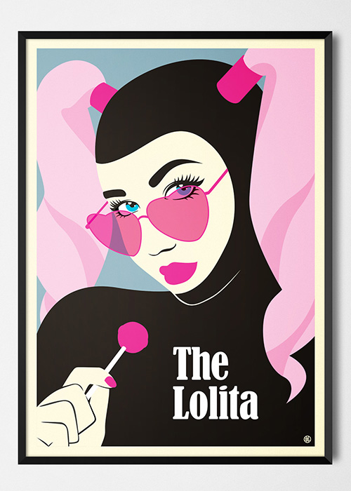 The Lolita by 3xL - Poster - Black Frame